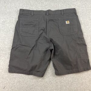 Carhartt Rugged Flex Relaxed Fit 9" Shorts Mens 42 Gray Canvas Workwear Utility